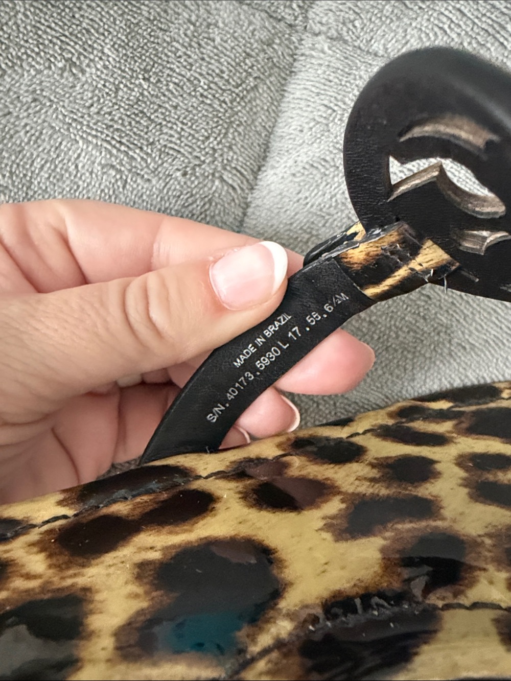 EUC Women’s Tory Burch Miller Patent Natural Leopard print size 6.5 - Picture 5 of 12